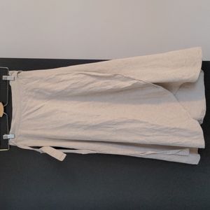 Wilfred Women's Eleta Linen Wrap Skirt Beige Size S